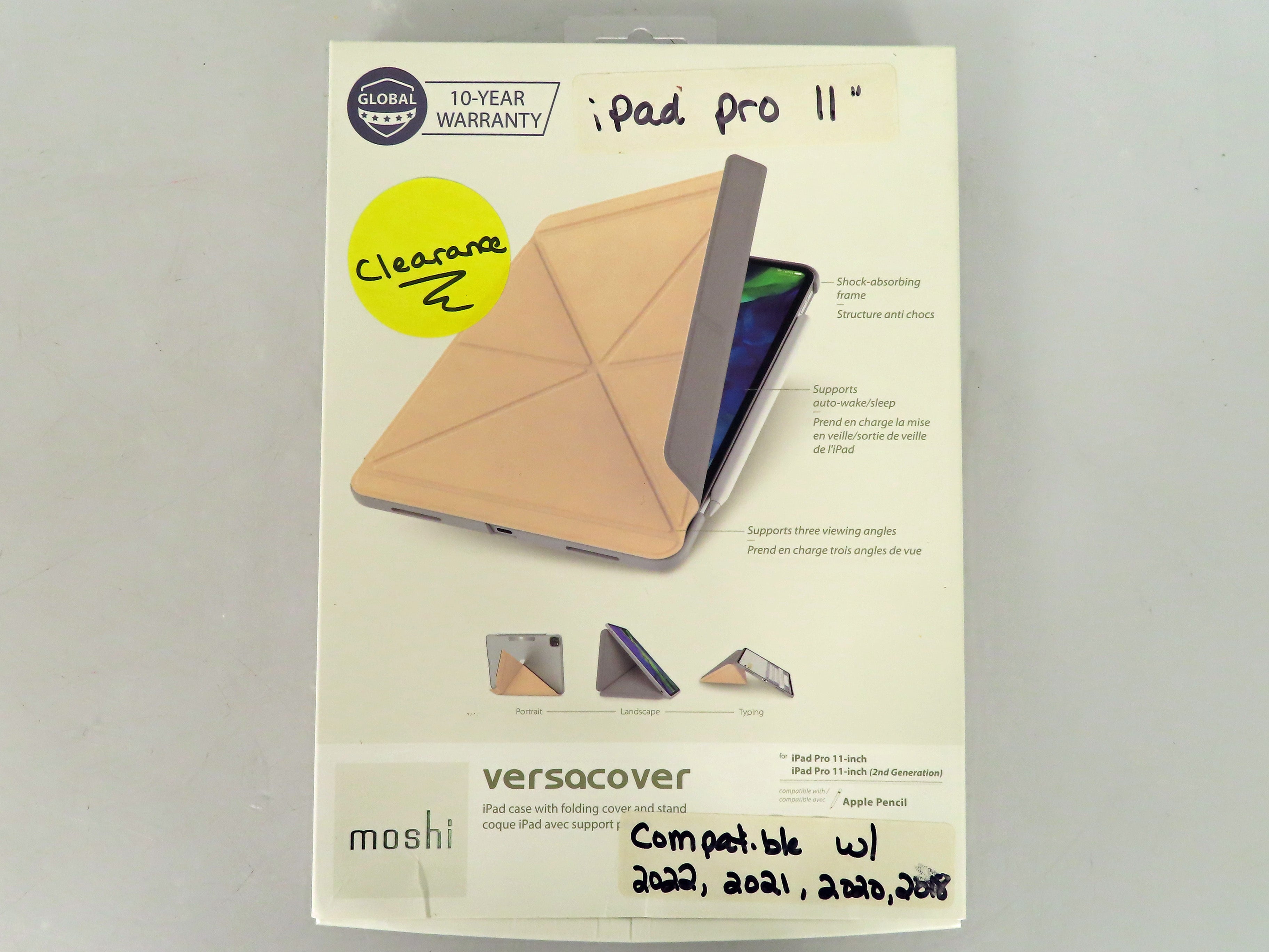 Moshi Savannah Beige VersaCover Case with Folding Cover for iPad Pro 11" 2nd Gen