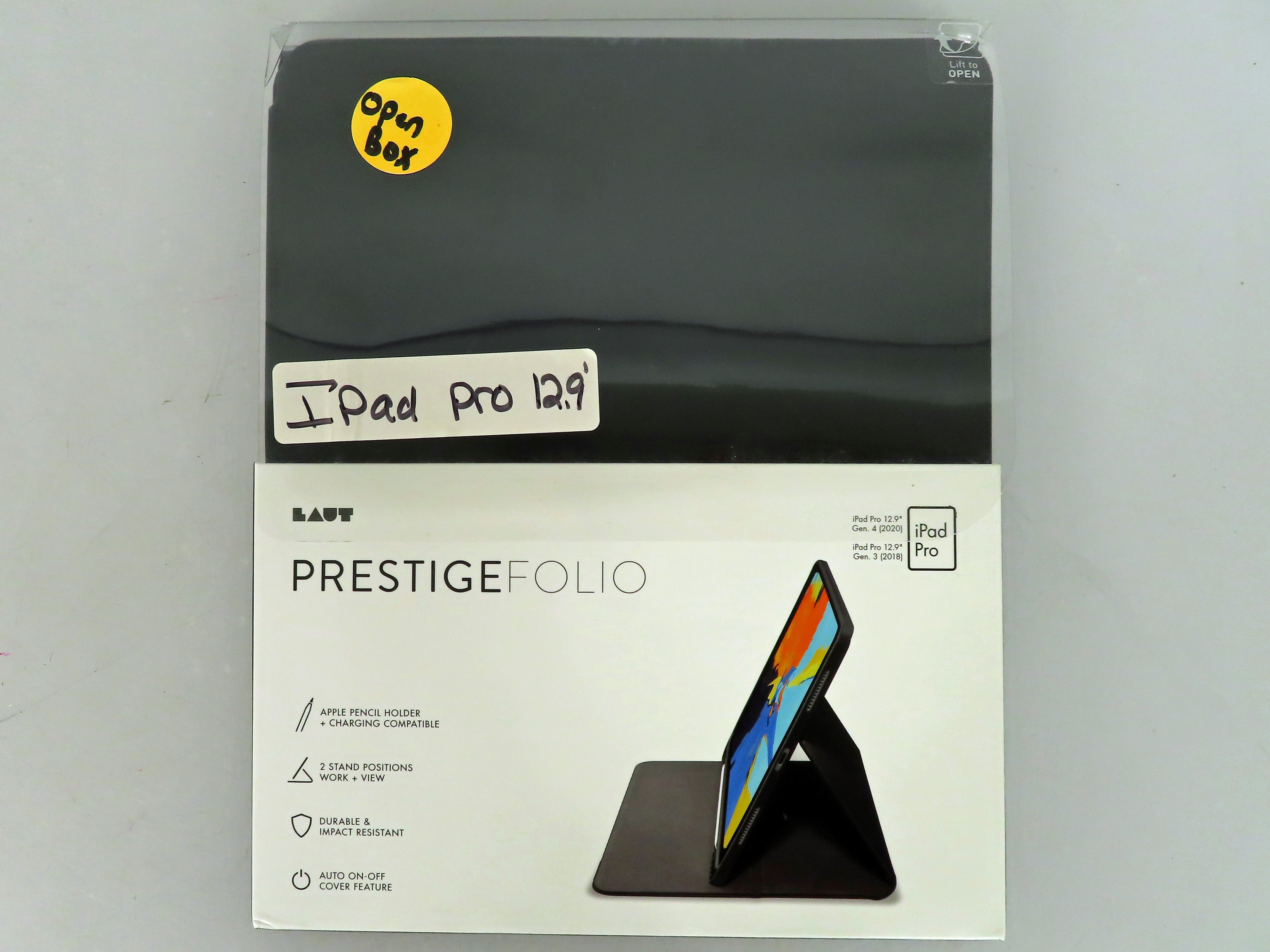 Laut Black Prestige Folio Case for iPad Pro 12.9" (3rd and 4th Gen)