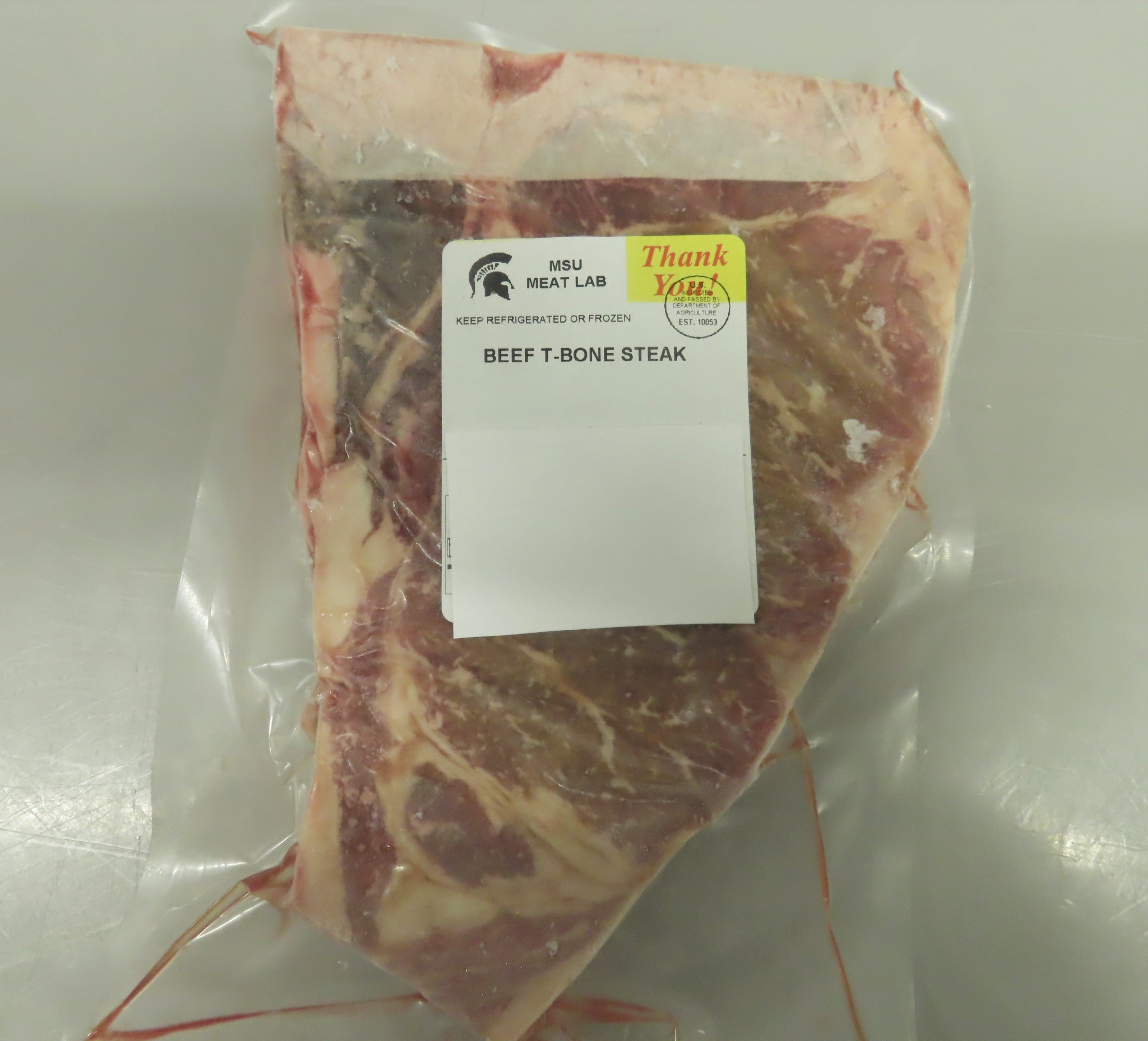 MSU Meat Labs Beef T-Bone Steak