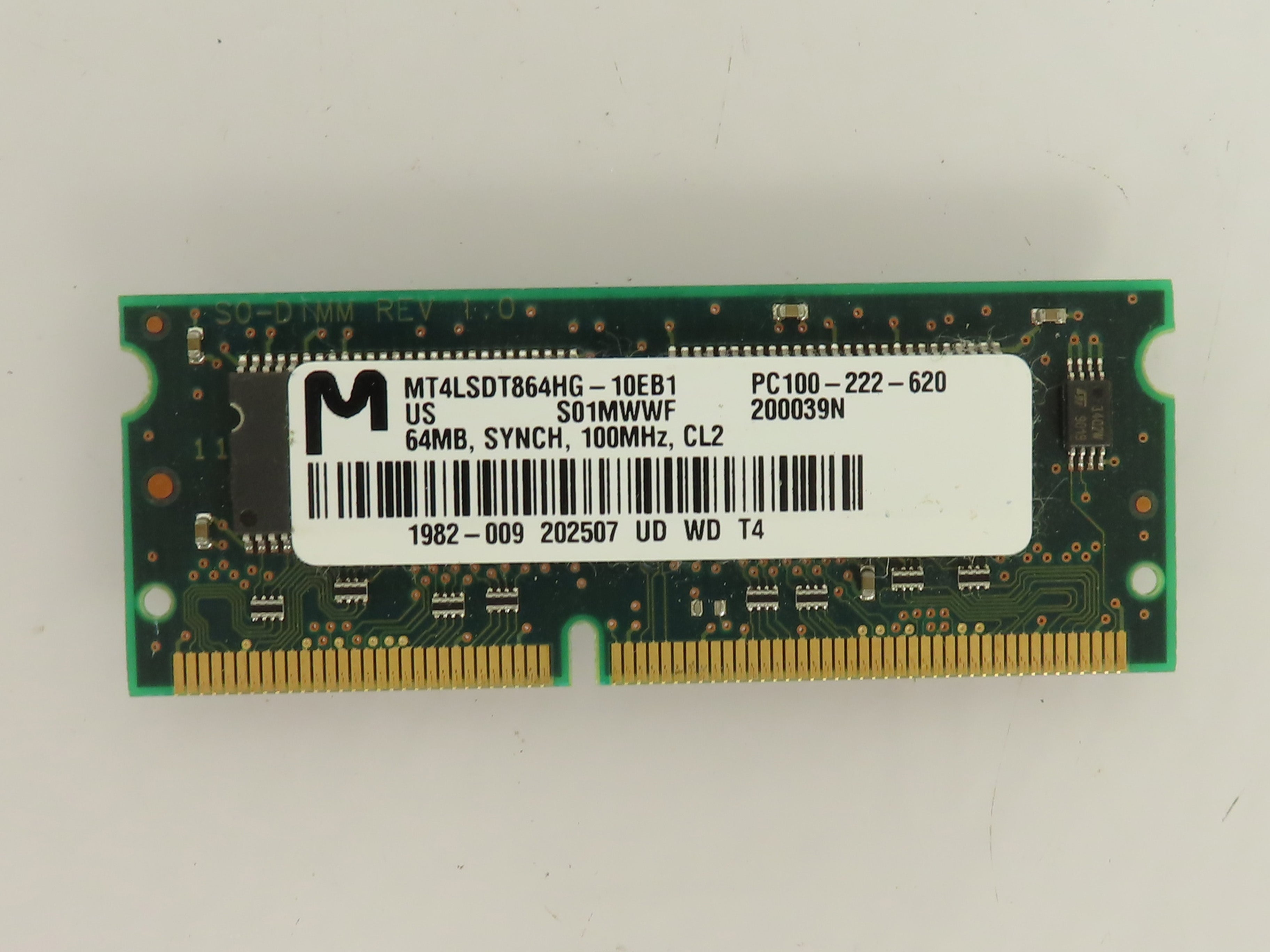 Micron 64MB (1 x 64MB) DDR Laptop RAM