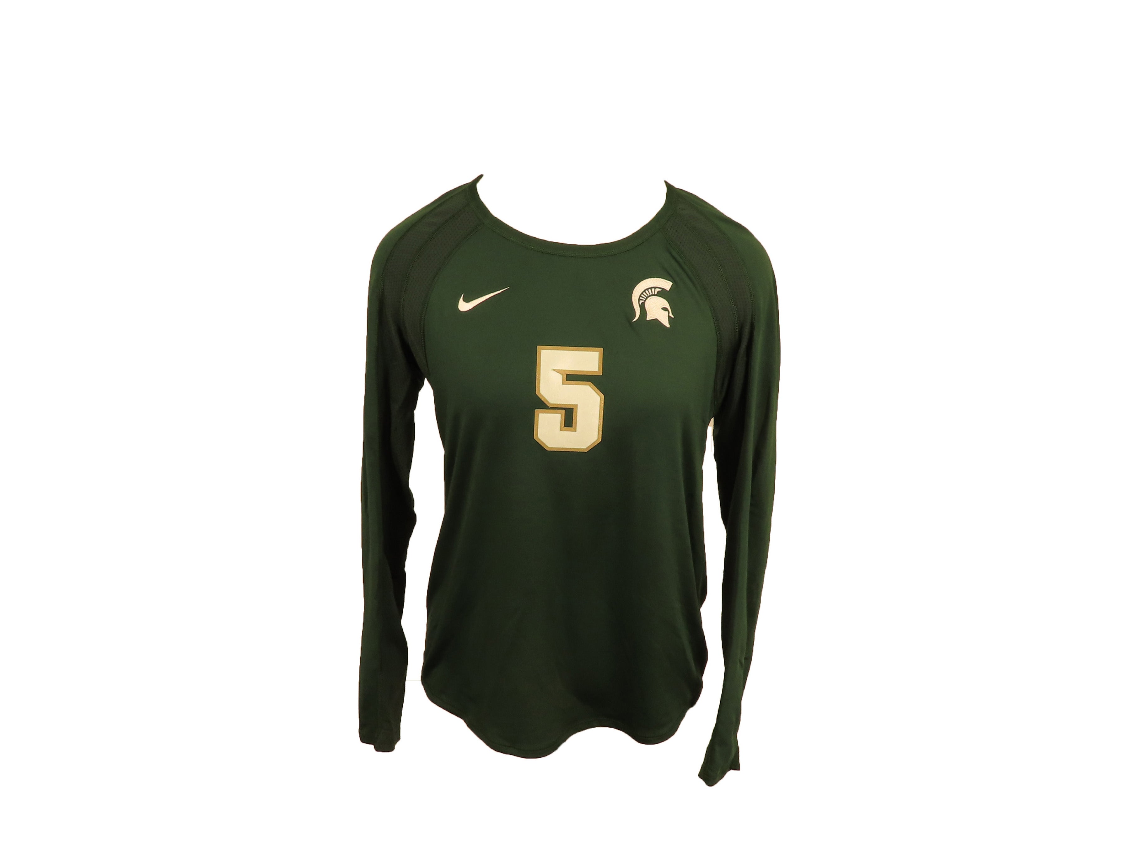 Nike Green Long Sleeve MSU Volleyball #5 Jersey Women's Size L
