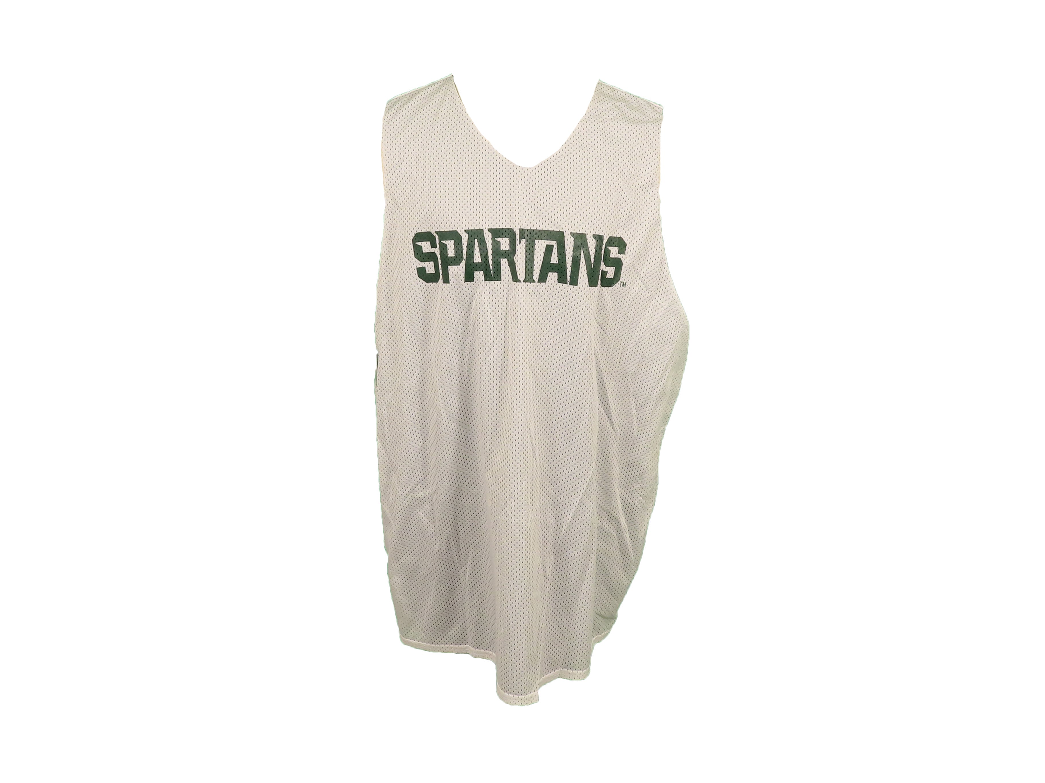 Men's Nike #21 White/Green Michigan State Spartans Replica Basketball Jersey