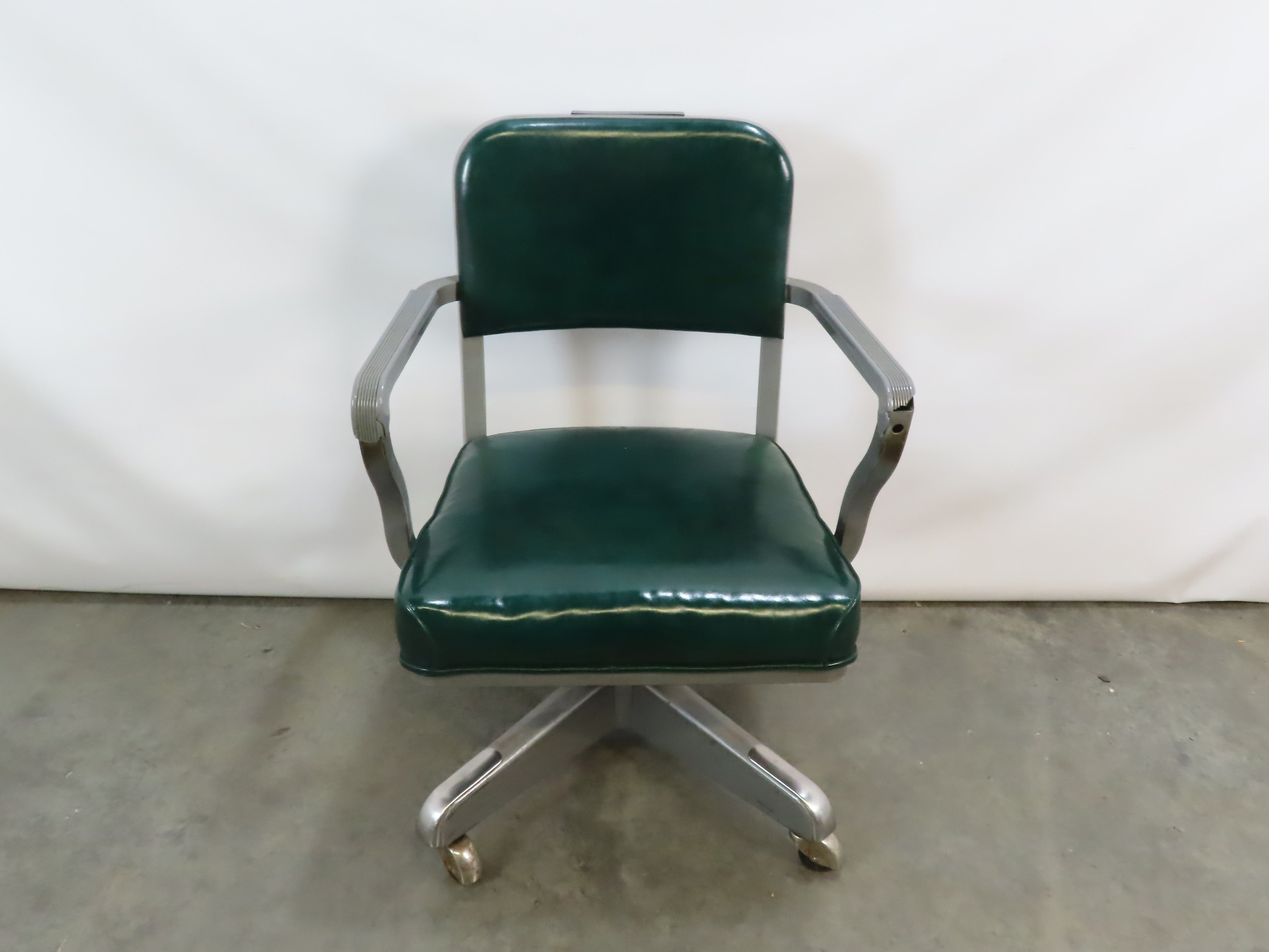 Steelcase Vintage Green Tanker Rolling Office Chair