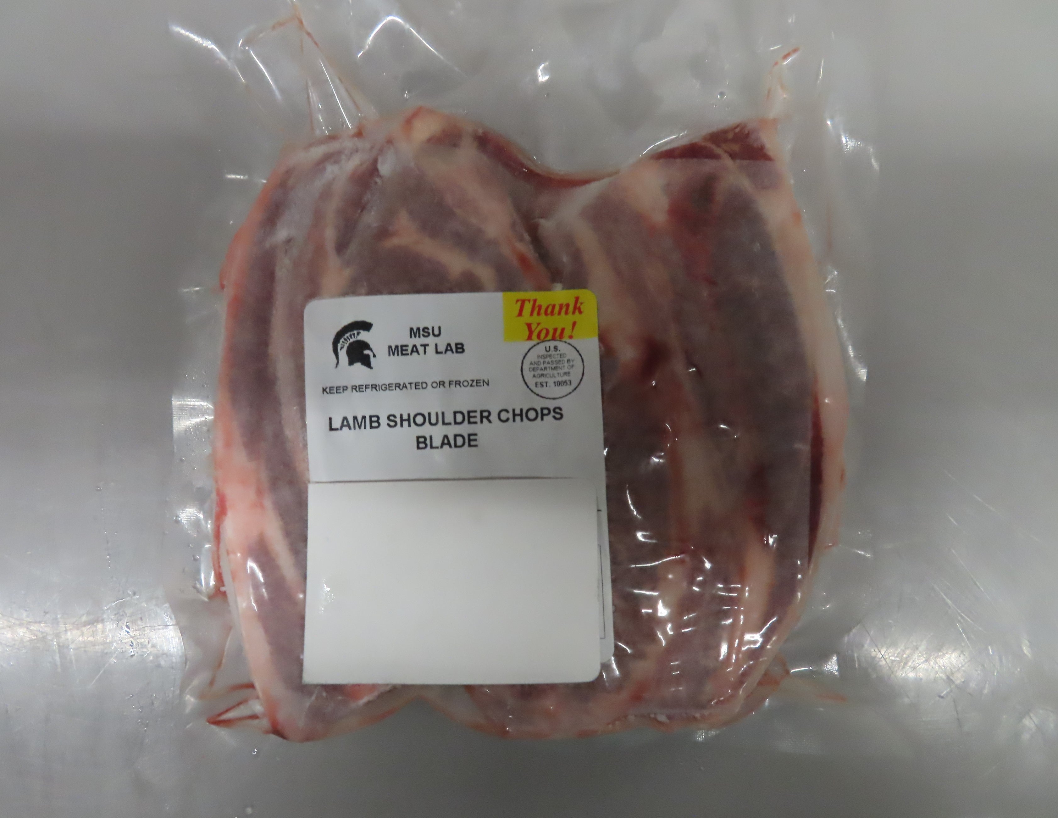 MSU Meat Labs Lamb Shoulder Blade Chops