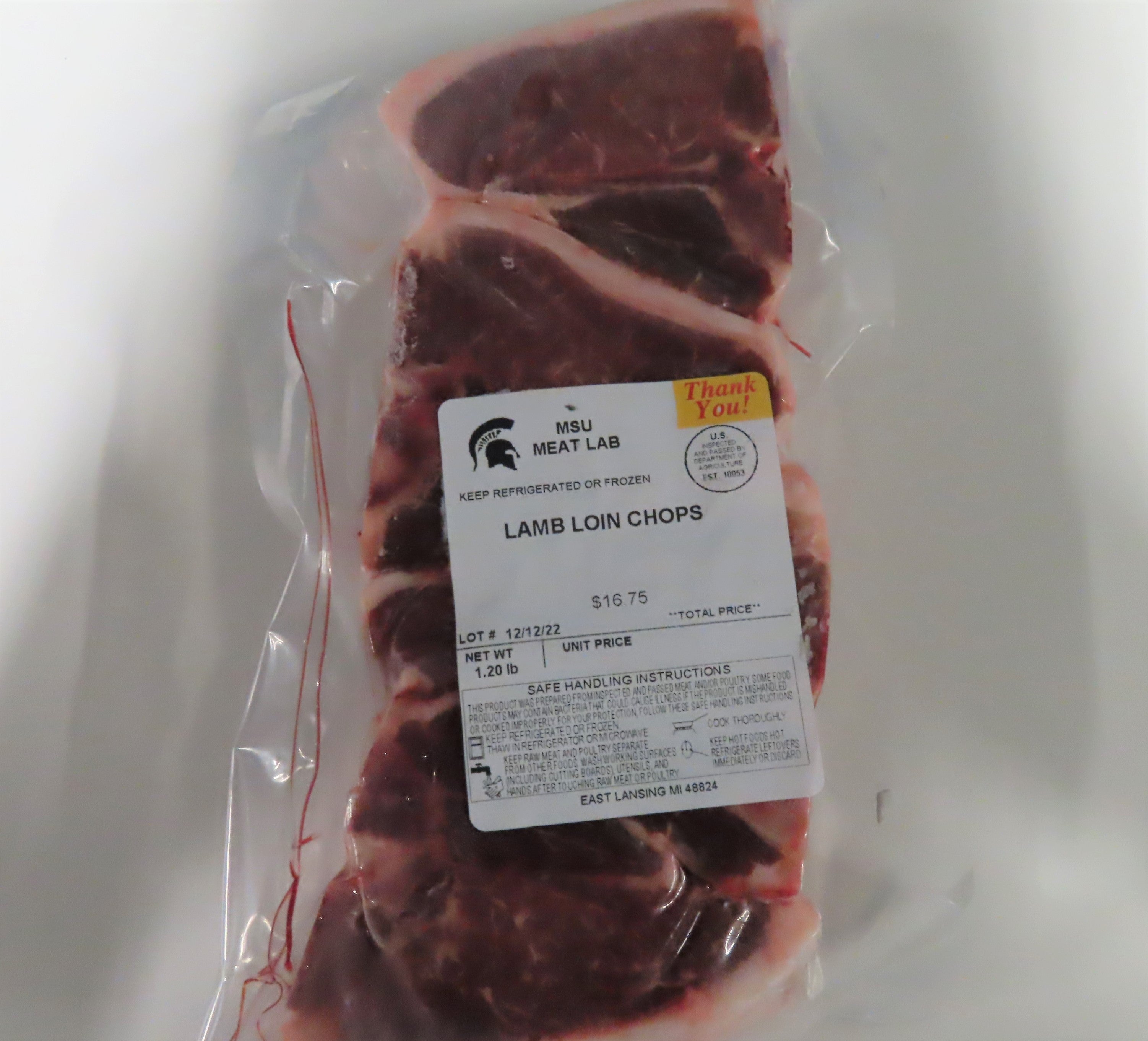 MSU Meat Labs Lamb Loin Chops