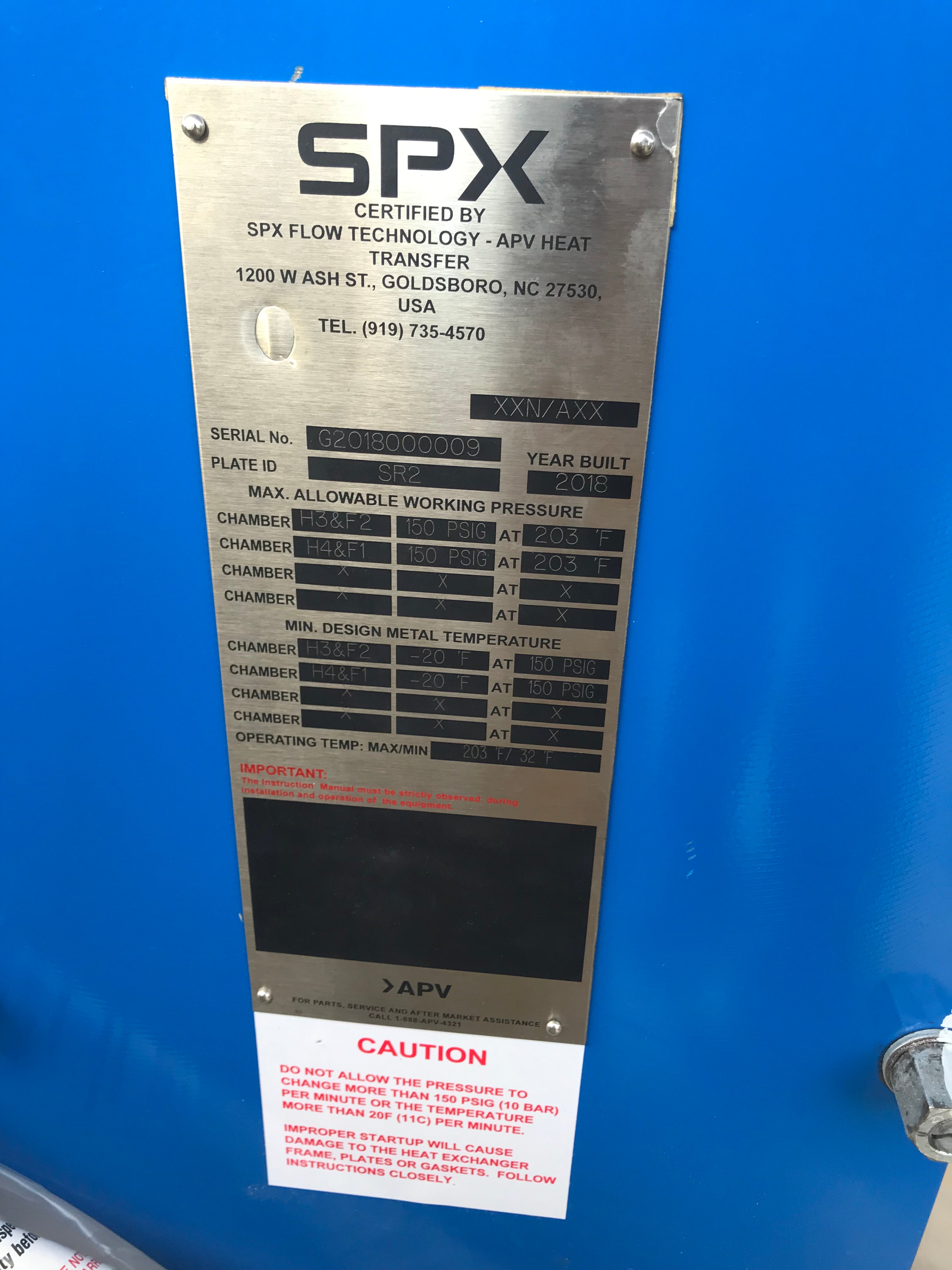 SPX APV ParaFlow Heat Exchanger NEW #1