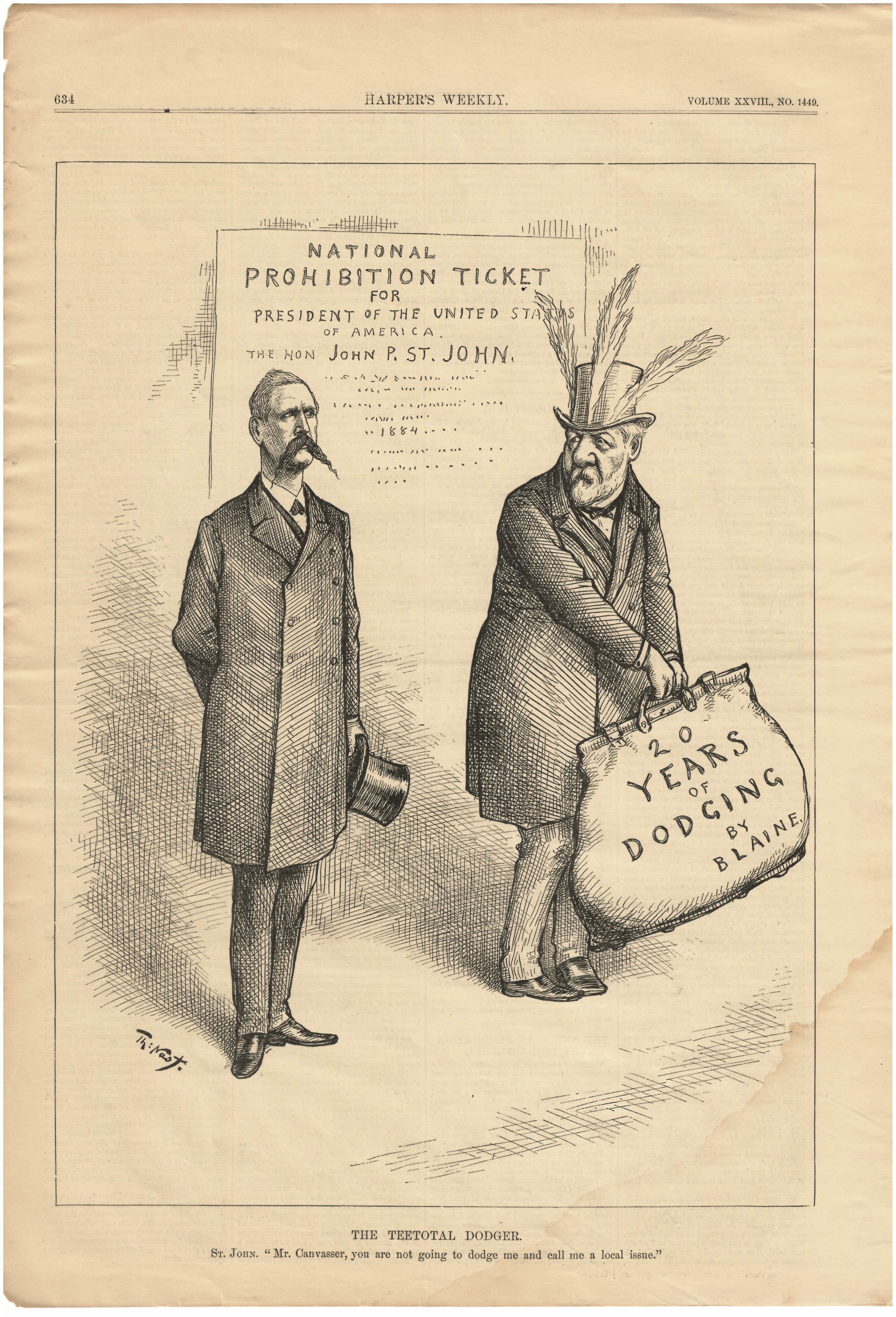 Harper's Weekly September 27, 1884 The Teetotal Dodger Ad Print