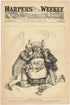 Harper's Weekly September 13, 1884 "Our Friends, The Enemy" Cover Page Ad Print