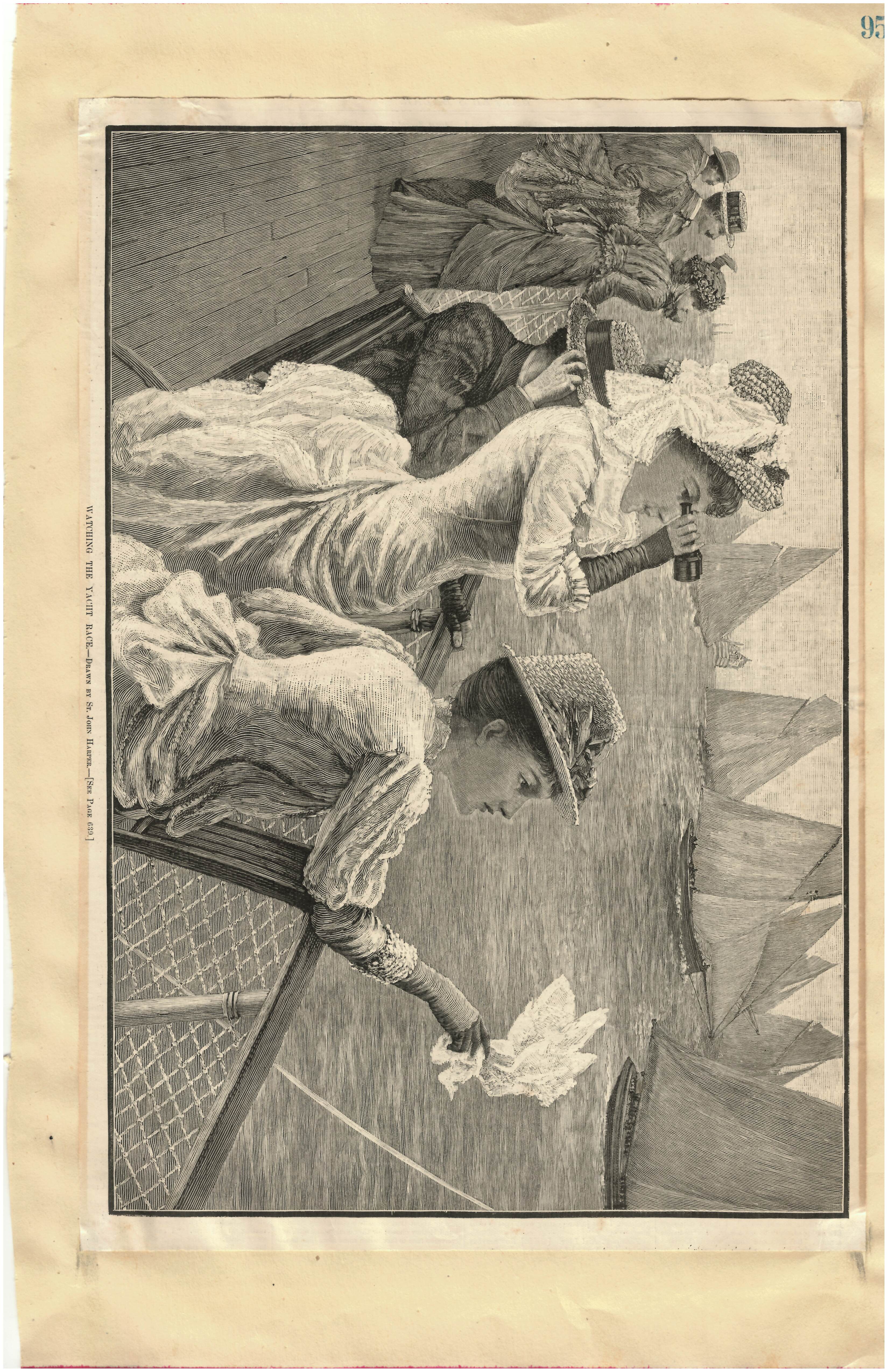 "Watching The Yacht Race" by St. John Harper Ad Print/ "The Secret" Ad Print