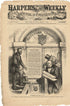 Harper's Weekly March 27, 1875 Hammering Woke Them At Last Cover Page Ad Print