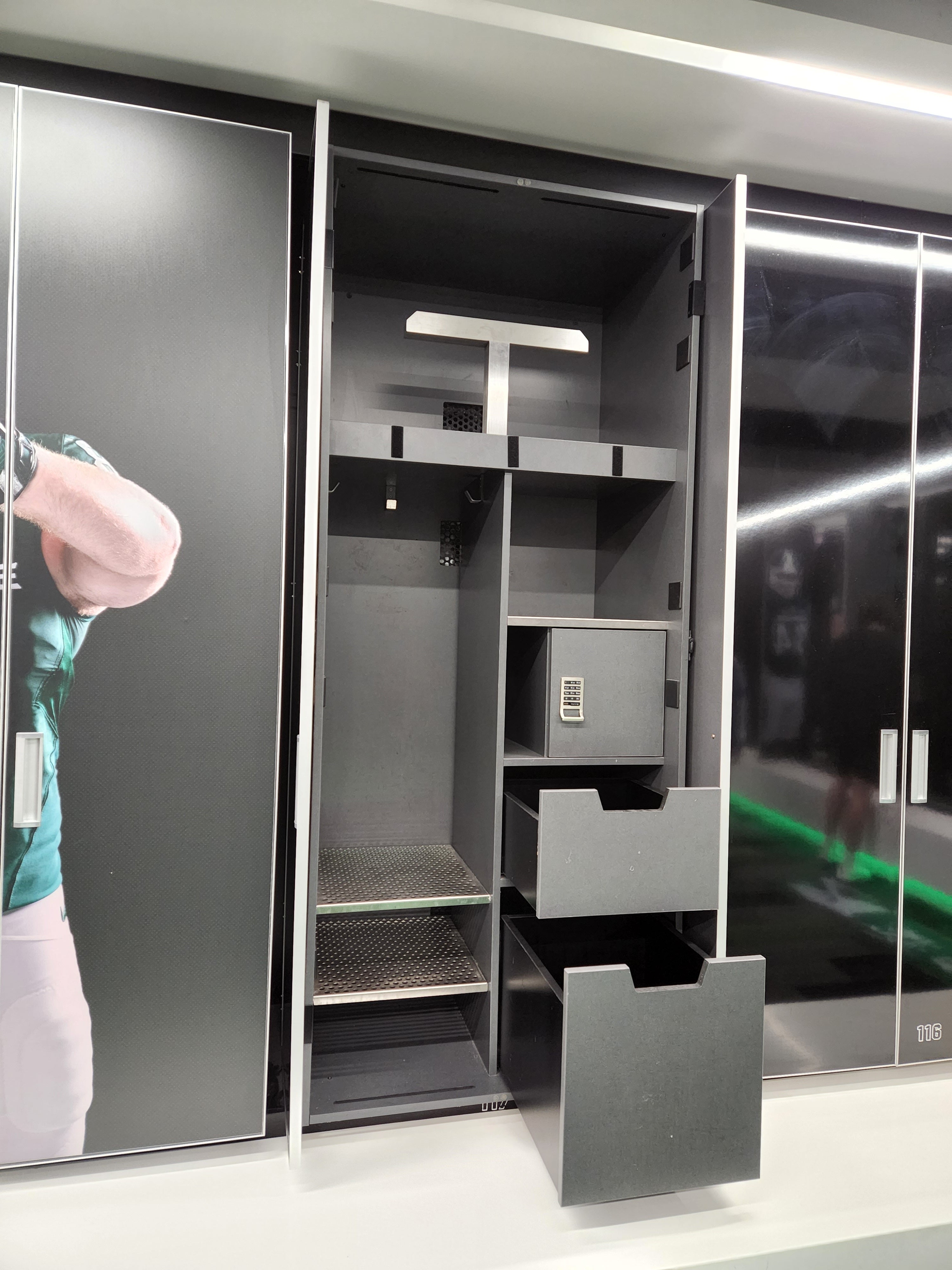 Black Football Equipment Locker