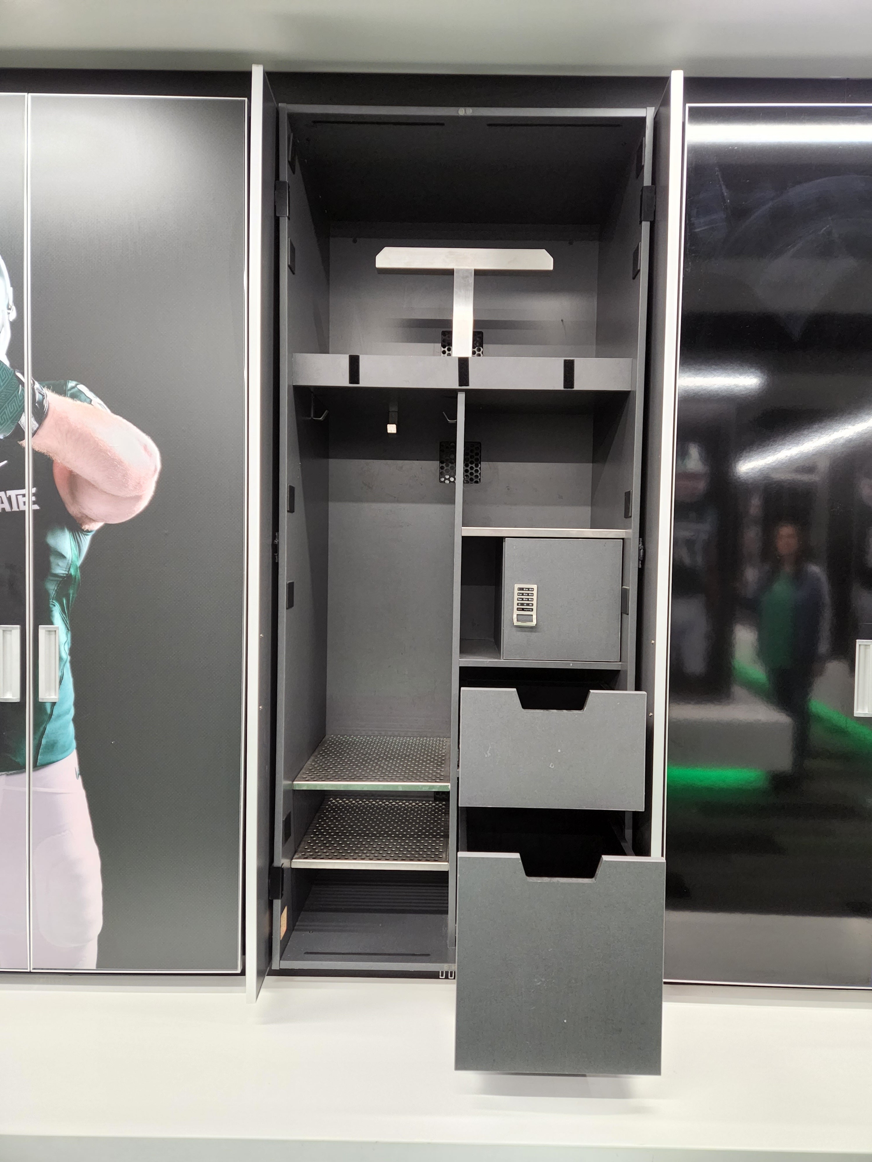 Black Football Equipment Locker