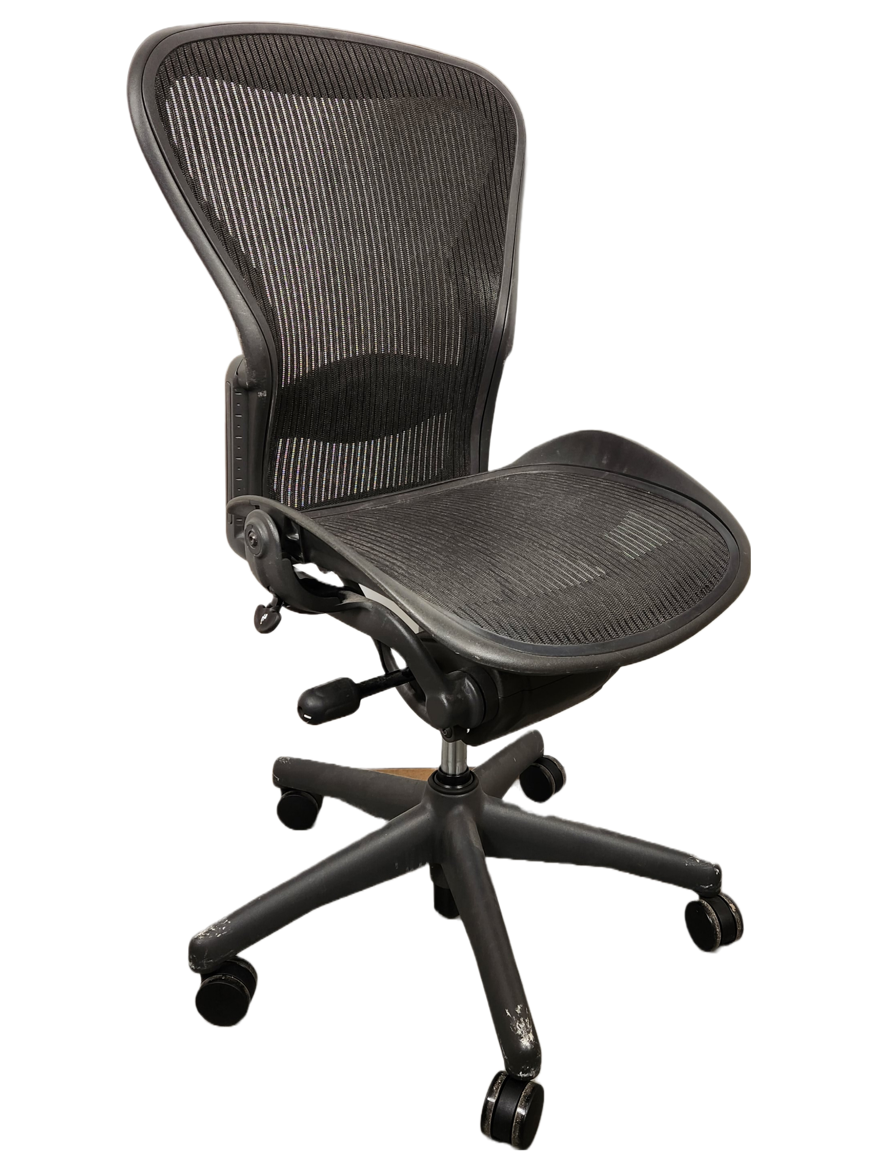 Black Herman Miller Aeron Chair Size B *No Arms Converted Stool*