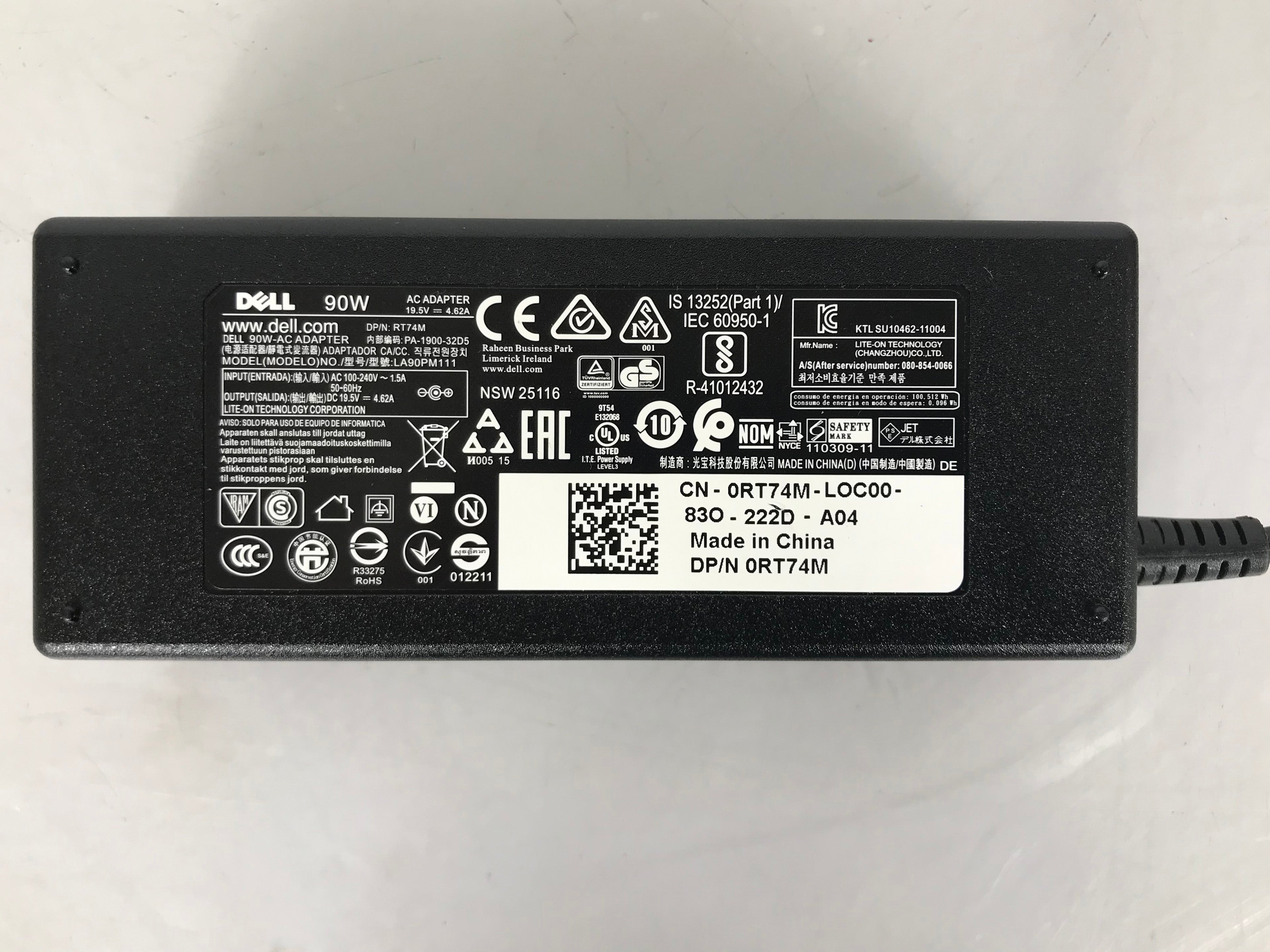 Dell 90W 19.5V 4.62A 4.5mm Power Supply