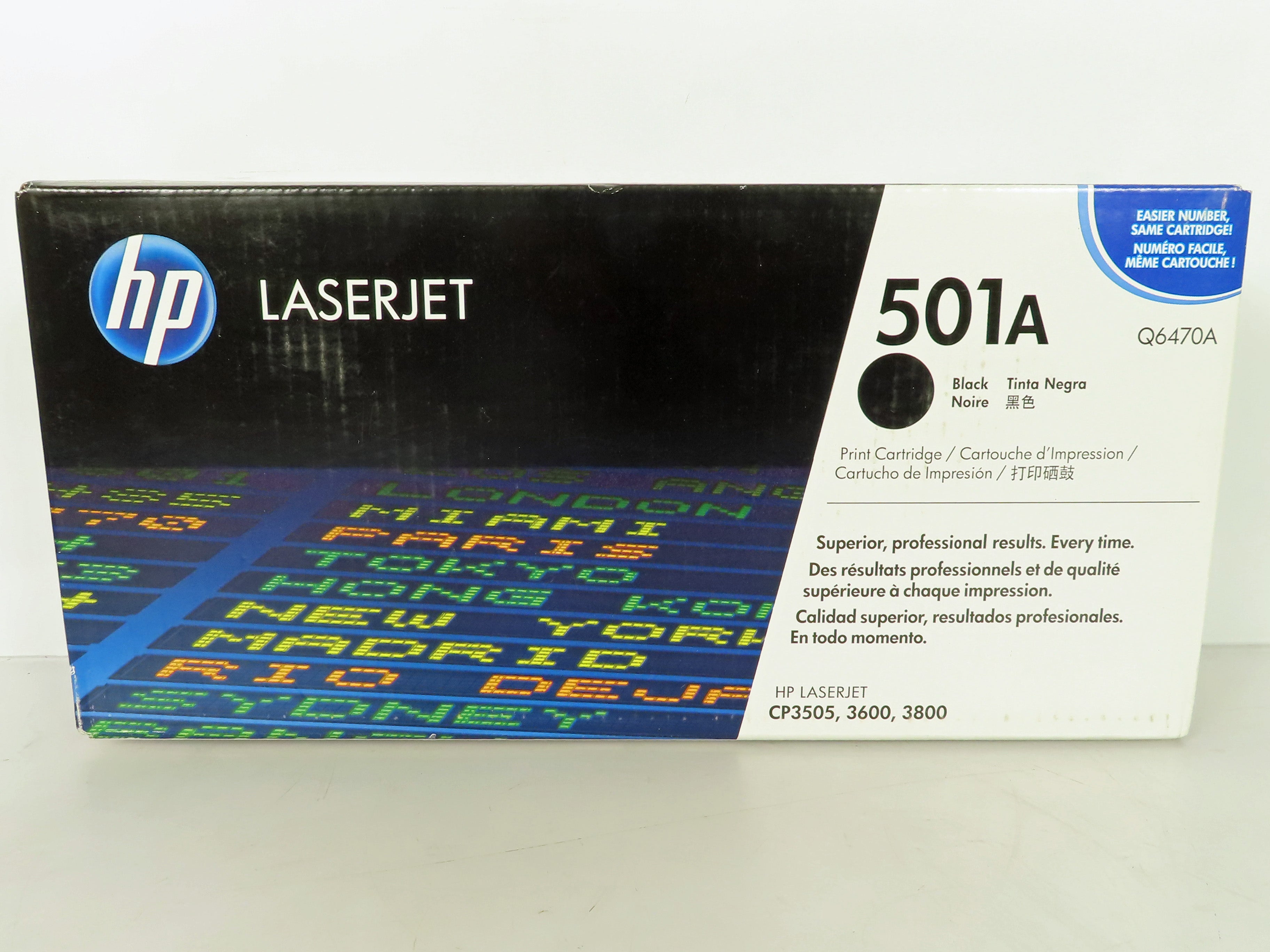 HP 501A Q6470A Black Toner Cartridge *New*
