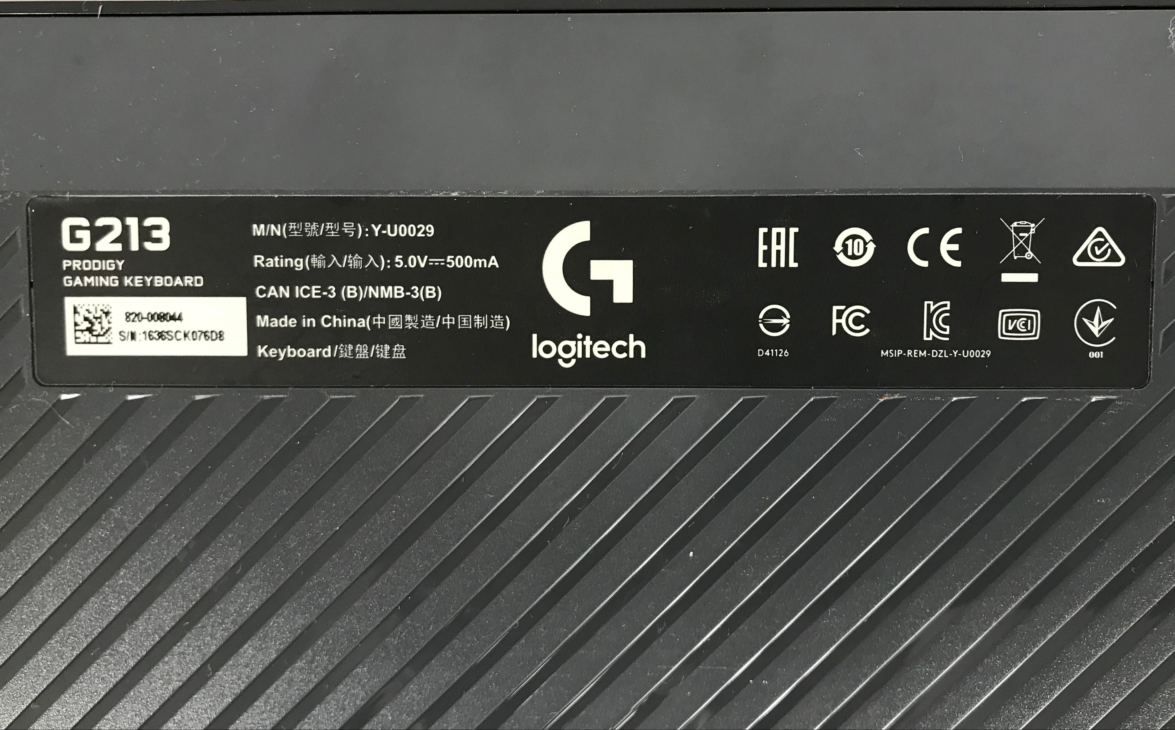 Logitech G213 Prodigy Y-U0029 RGB Gaming Keyboard