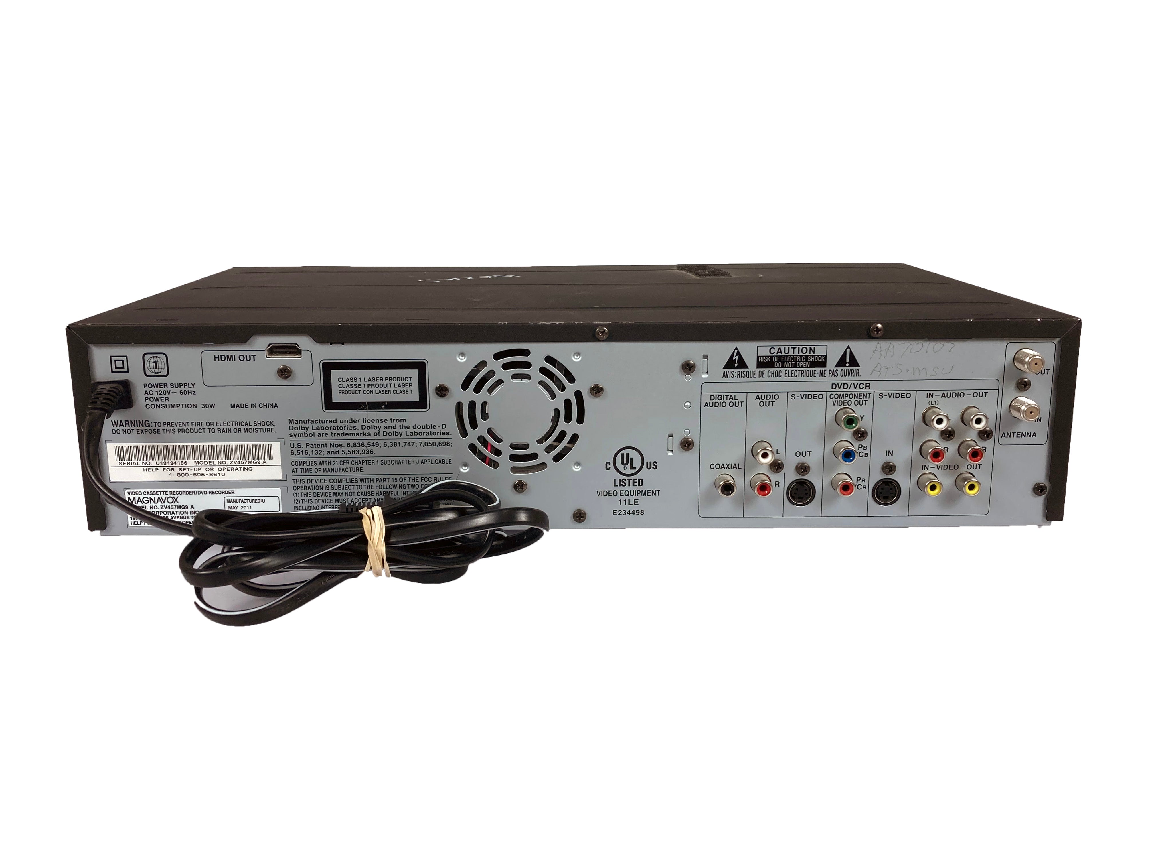 Magnavox ZV457MG9 DVD Recorder / VCR