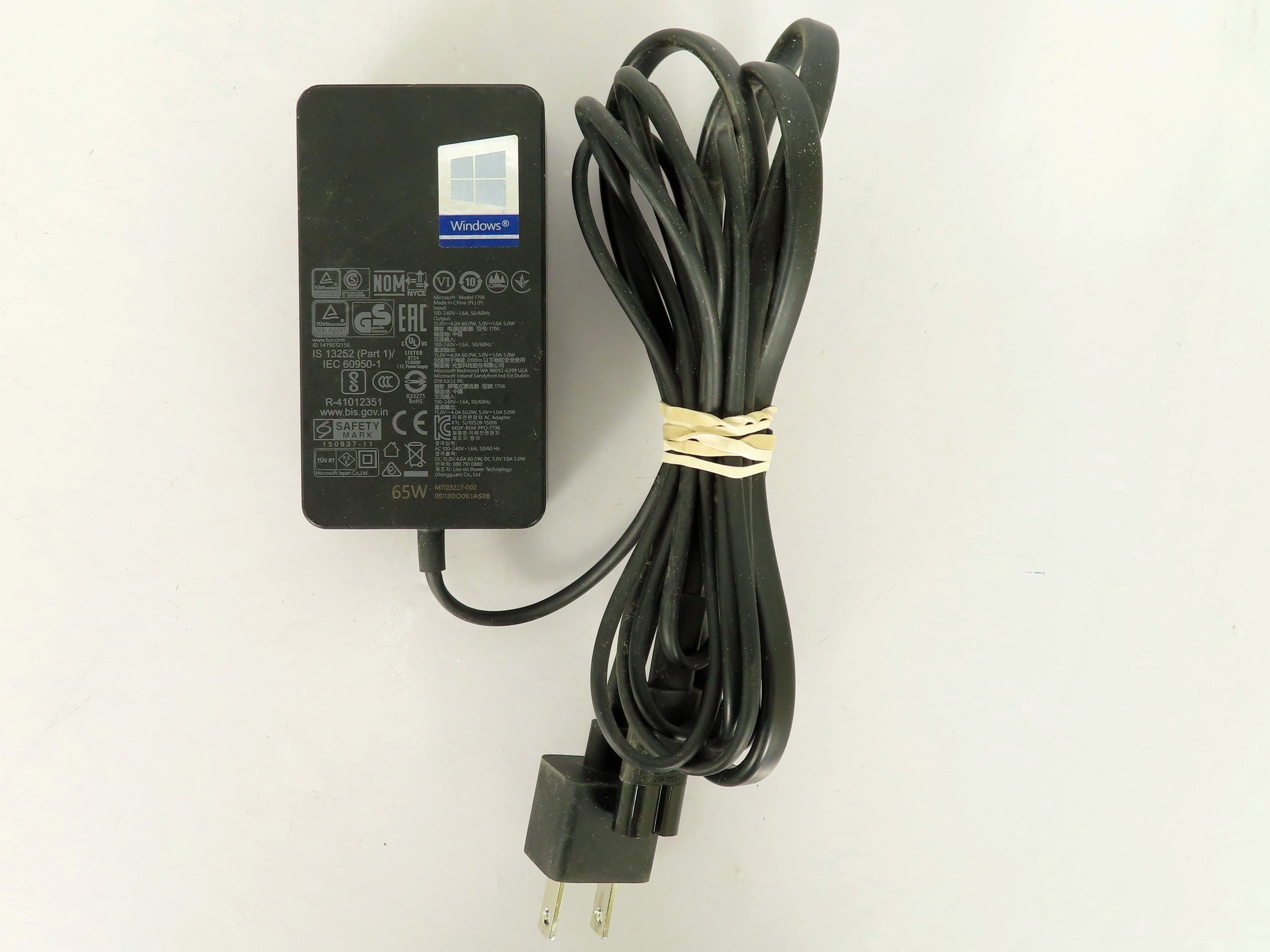 Microsoft Surface Pro 65W Power Supply AC Adapter Model 1706