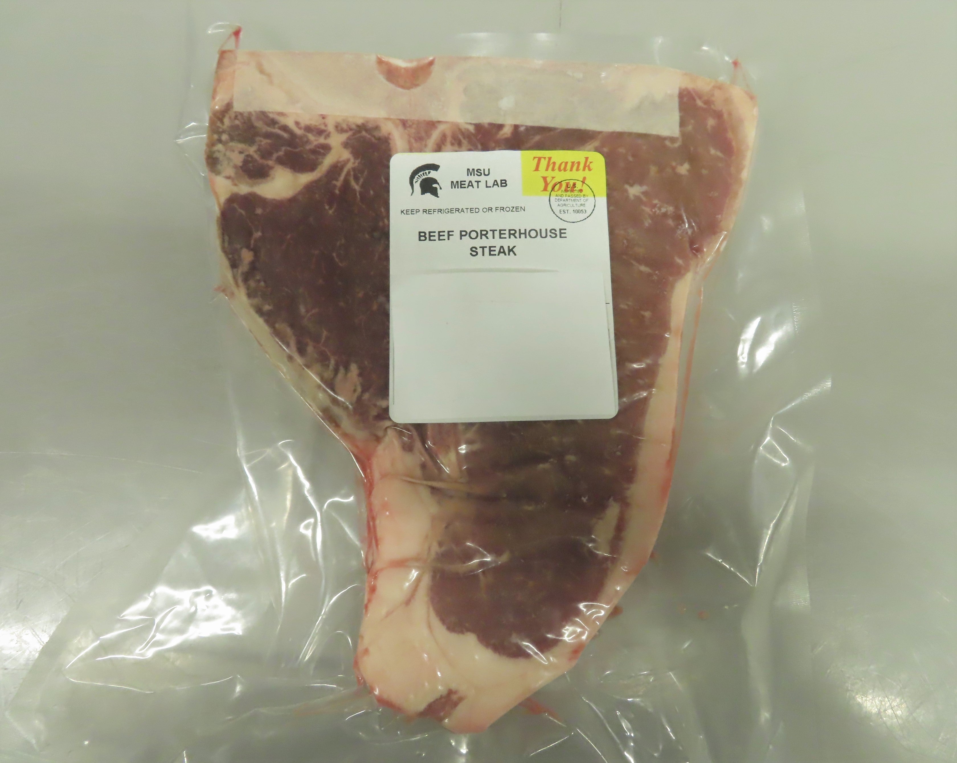 MSU Meat Labs Beef Porterhouse Steak