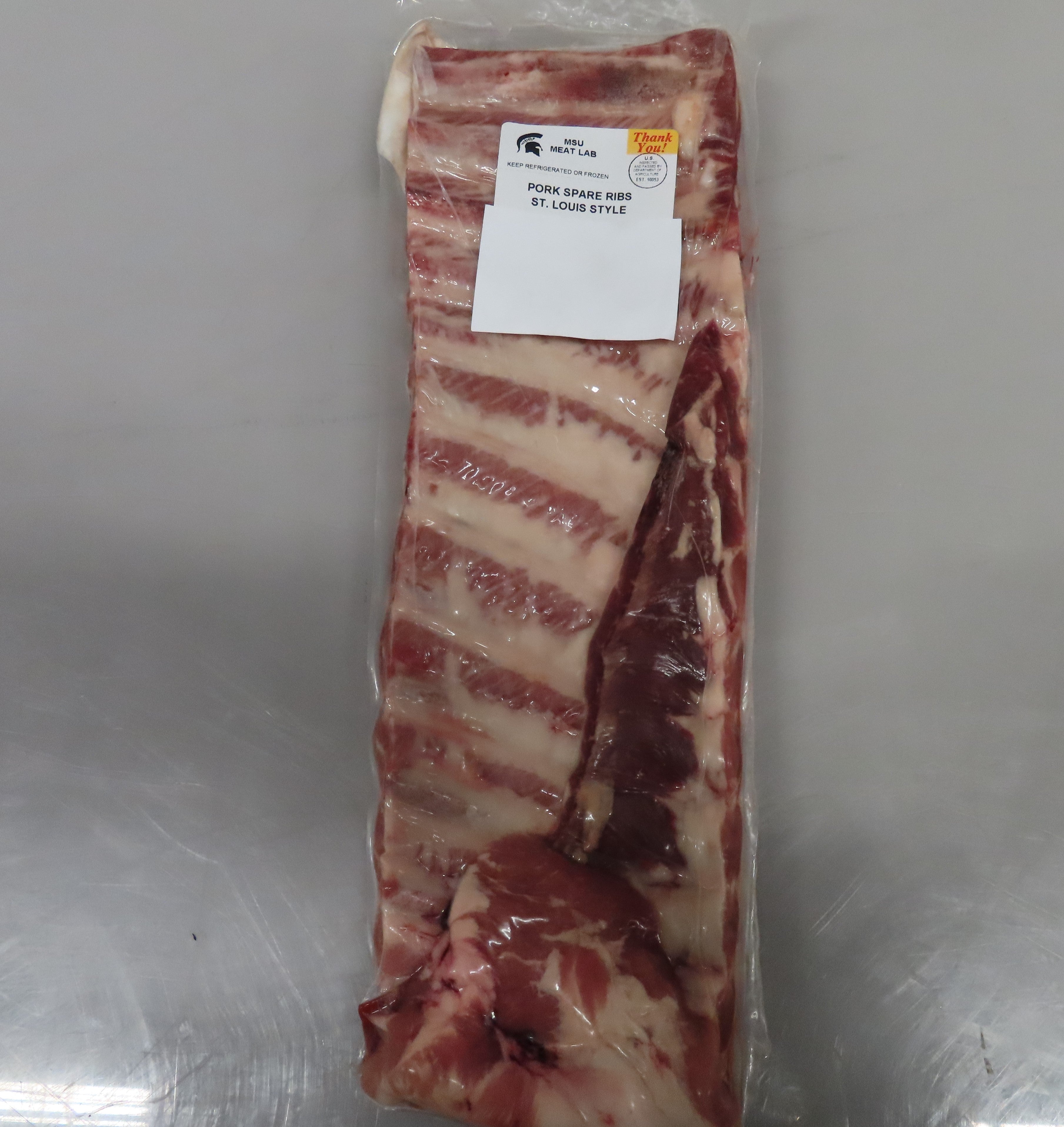 MSU Meat Labs Pork Spare Ribs St. Louis Style