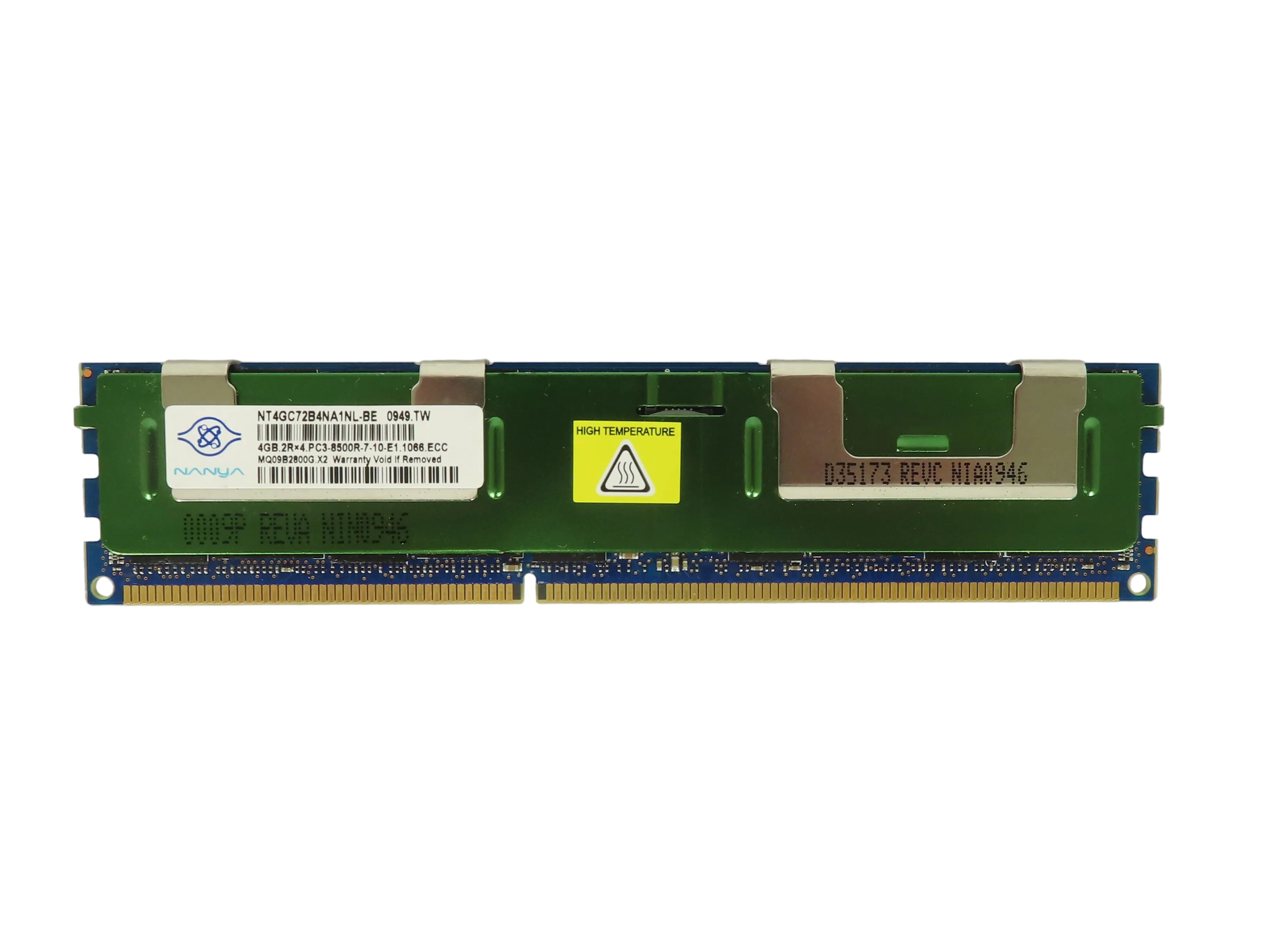 4GB 2Rx4 PC3-8500 DDR3-1066 ECC Registered RAM