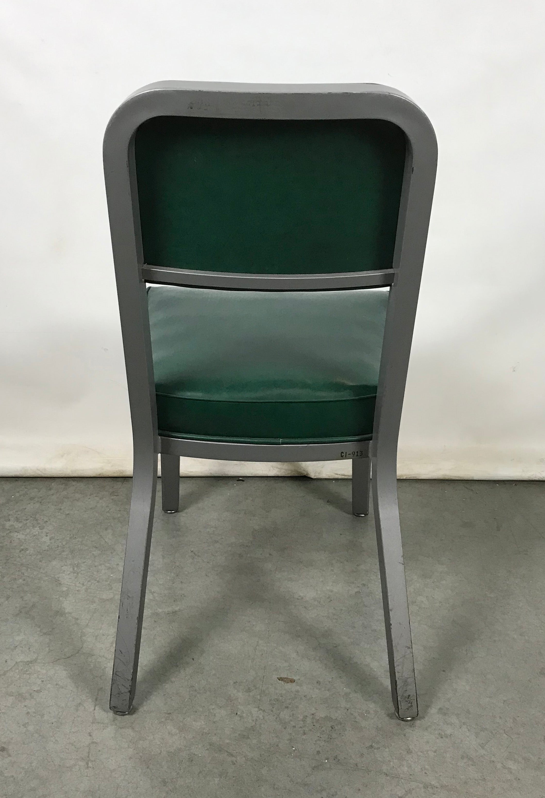 Steelcase Green Vinyl Tanker Chair without Arms