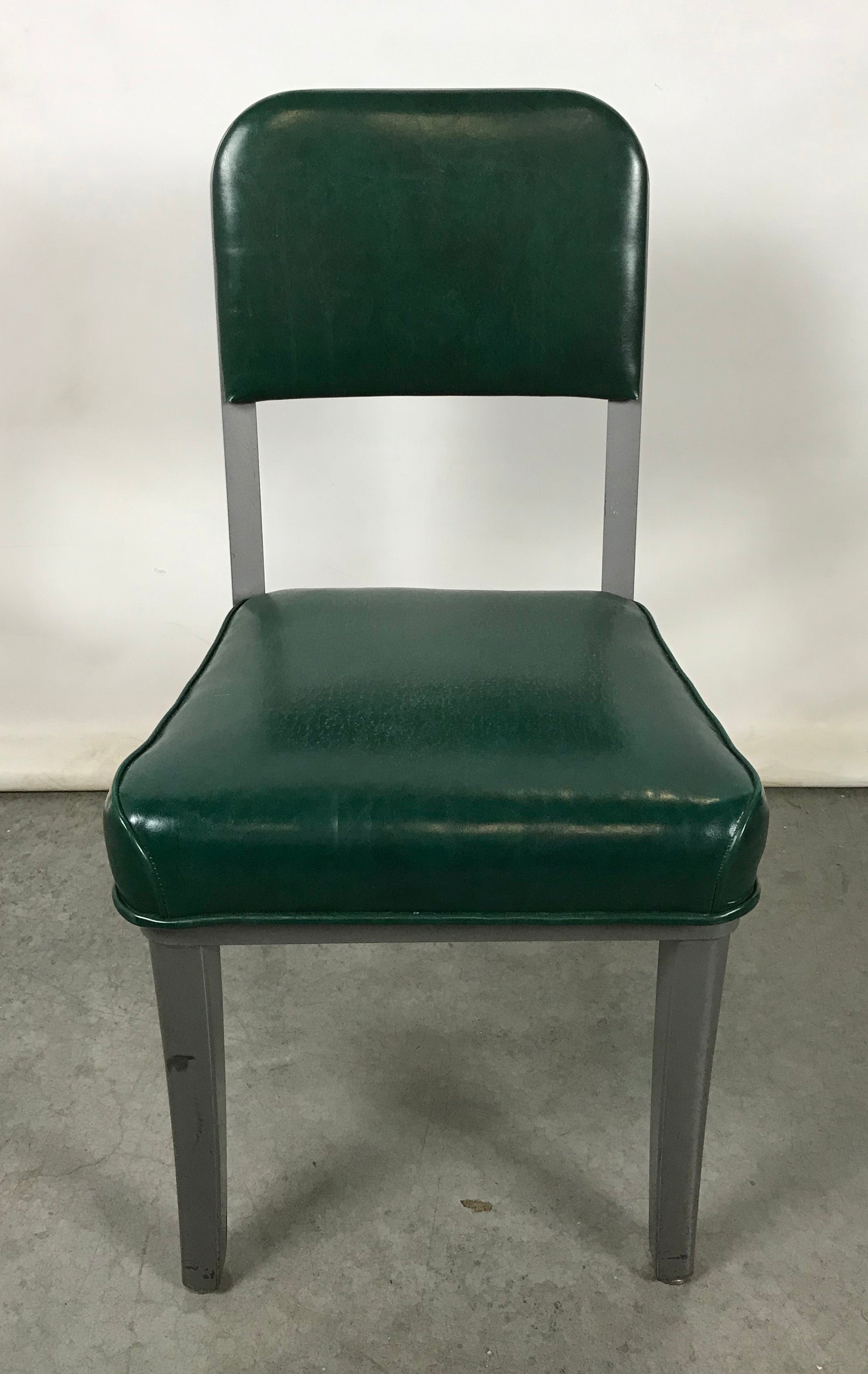 Steelcase Green Vinyl Tanker Chair without Arms