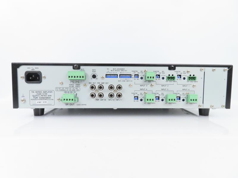 TOA 700 Series 9-Channel Mixer Power Amplifier A-706